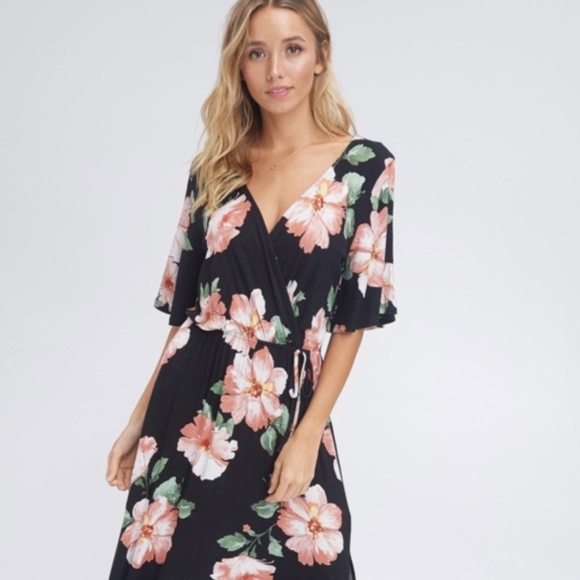 !! SALE !! Floral Maxi Dress Size M - Picture 5 of 7